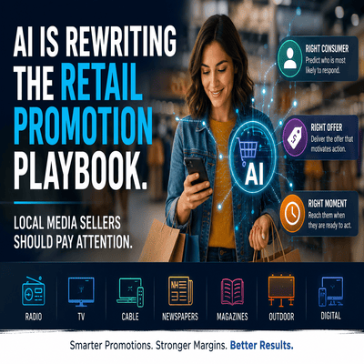 AI Is Rewriting the Retail Promotion Playbook. Local Media Sellers Should Pay Attention